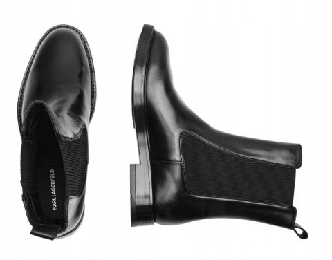 Karl Lagerfeld Damskie Sztyblety KL41460 Czarny