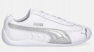 PUMA SPEEDCAT Skórzane sneakersy damskie buty sportowe white silver 38,5
